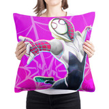 Cojin Almohada Stacy Gwen Rosa Spiderman Anime Gamer Arte