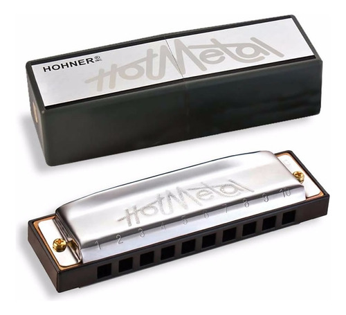 Armonica Hohner Blusera Hot Metal Diatonica 20 Voces A (la) Tono La