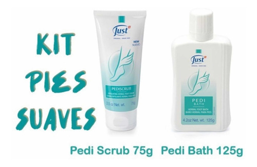 Kit Pies Suaves Pediscrub 75g + Pedi Bath 125g Swiss Just