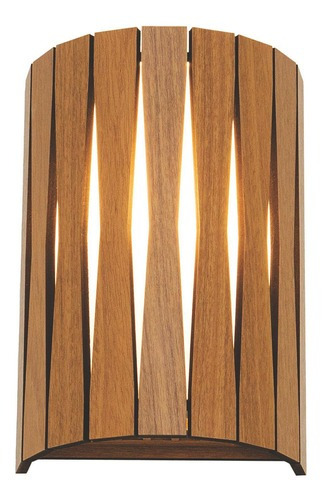 Arandela Luminária Decorativa Madeira Guarita Red Cor Freijó 110v/220v