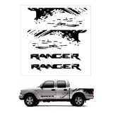 Kit Adesivo Faixa Lateral Ford Ranger Cabine Dupla Limited