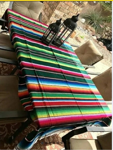 5  Manteles  De  Zarape 100% Mexicano  2.06x1.50