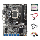 Placa Base B75 12 Usb Eth Mining, Cpu G550, 2 Cables Sata Y