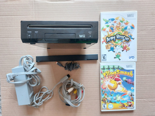 Wii Black + Accesorios + 2 Juegos (leer Descripción)