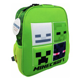 Mochila Chenson Minecraft Mc65562-g Kínder Verde Reforzada