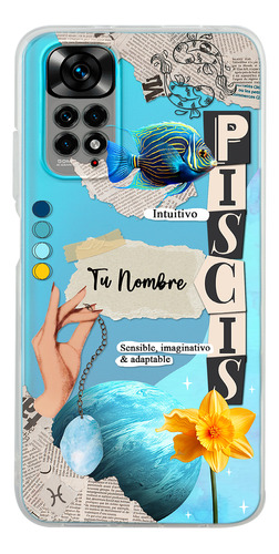 Funda Para Xiaomi Mujer Signo Zodiaco Piscis Con Tu Nombre