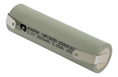 Bateria 18650 Lithium Ion 3,7v 2500mah Com Terminal Niquel