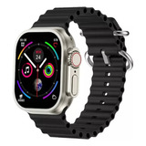 Smartwatch Reloj Inteligente H11 Ultra Plus Llamadas Gps Color De La Caja Plateado Color De La Malla Negro