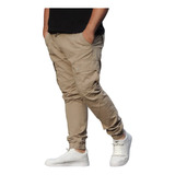 Jogger Cargo Talle Especial Hombre Pantalon Gabardina Moda