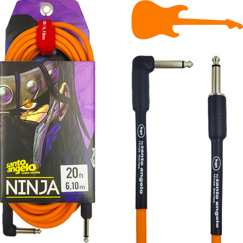 Cabo Santo Angelo Ninja Laranja Hgz 6 Metros Lr P10 P10 L