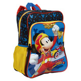 Mochila Sestini Mickey Mouse Corrida Bolso G Costas Meninos Cor Preto Desenho Do Tecido Mickey Sestini