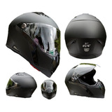 Casco Kov Jet Integral Cerrado Deportivo Negro Fz Pulsar 