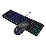 Kit Gamer Hp Km200 Rgb Teclado Menbrana Y Mouse Español Usb 