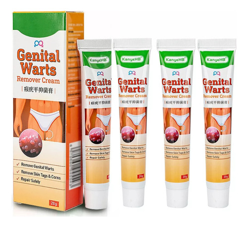 Crema Eliminadora De Verrugas Genitales 20 G* 4 Unidades