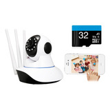 Camara 3 Antenas 360° Wifi Fullhd 1080p + Memoria Sd 32gb