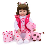 Brastoy Bebe Reborn Boneca Brastoy Menina Realista Pronta 48cm