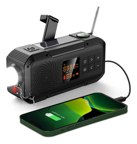 Radio De Emergencia Bocina Bluetooth Am/fm Radio Meteorológ