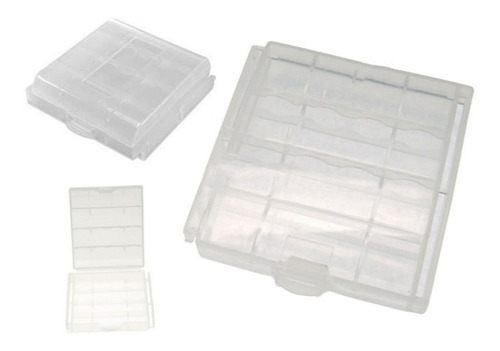 Estuche Plástico Porta 4 Pilas Aa - X10 Unidades - Envíos