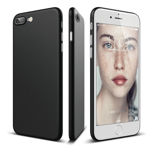 Funda Tpu Goma Slim Black Para iPhone 7 Plus 8 Plus