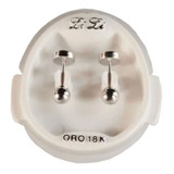 Aros Abridores Oro Blanco Li-4003 18k Bolita 3,5mm C