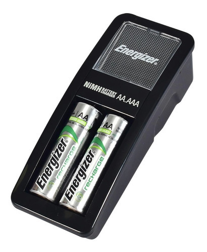 Cargador De Pilas Energizer Mini + 2 Pilas Recargables Aa