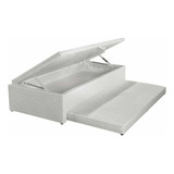 Cama Box Baú C/auxiliar Solteiro Mh1444 Branco C/ (88x43)her