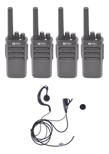 Kit De 4 Radios Tx600uhf Con 4  Audifonos