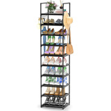 Organizador De Zapatos Torre Vertical Metal Color Negro