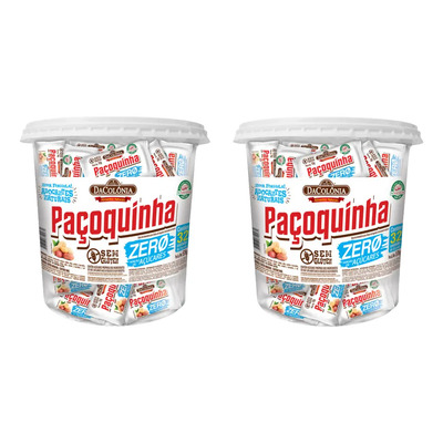 Paçoquinha Zero Açúcar DaColônia Amendoim Natural 576g 32 Unid | Frete grátis