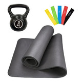 Set Pesa Rusa 3kg+ 5 Bandas + Colchoneta Mat Nbr Yoga 59