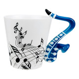 Taza De Café Decorativa De Cerámica Musical Elements