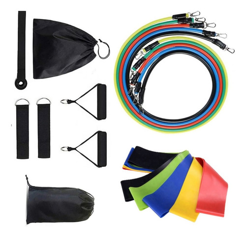 Set Bandas Elasticas Kit Bandas Resistencia Ejercicio 16 Pz