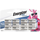 Energizer 123 Lithium Photo Battery, 12 Batteries, 1-pack