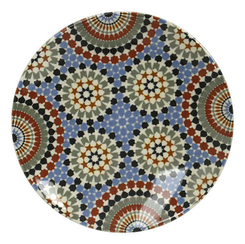 Plato Postre Ceramica Color 20 Cms X 1 Unid Importado