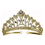 Corona Tiara Diadema Metal Brillantes Mediana Antonia Hadas