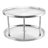 . Especiero De Pie De Mesa De 2 Niveles De Acero Inoxidable