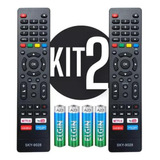 Kit 2 Controle Universal Para Smart Tv Philco Ph55 Ptv32g