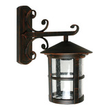 Lámpara Exterior Pared Farol Aluminio Jardin Rustico Calux