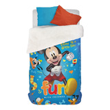 Frazada Infantil Corderito Mickey Color Azul