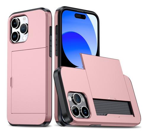 Capa De Telefone Com Cartão Deslizante Para iPhone 14plus