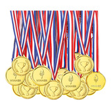 25 Medallas Niños En Plastico Dorado 3.5 Centimetros Trofeo