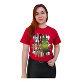 Polera Navideña 100%algodón Familiar Árbol Navidad Ho Ho 051