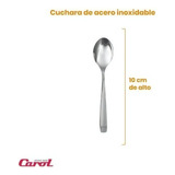 Set X 12 Cucharitas De Cafe Acero Inoxidable Carol 10 Cm