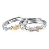 Anillos Alianzas Plata 925 Parejas Caballero Princesa Oro