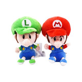Peluche Bebé Mario Y Bebé Luigi Nintendo Mario Bros 20 Cm