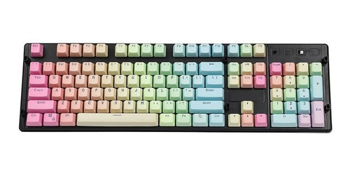 104 Keycaps Colores Rainbow Teclado Mecanico Pbt Double Shot