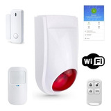 Kit Alarma Sirena Exterior Wifi Inalámbrica Domiciliaria