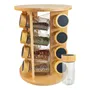 Especiero De Madera Bambú Con 16 Frascos De Vidrio Carol Color Mamboo | Mismo precio en cuotas