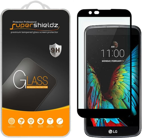 Protector De Pantalla Para LG K10 Supershieldz Negro