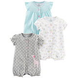 Ropa Para Bebe Bodys X3 Para Niña Talla Recién Nacido